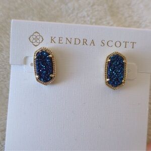 Kendra Scott Blue Druzy Stone Earrings